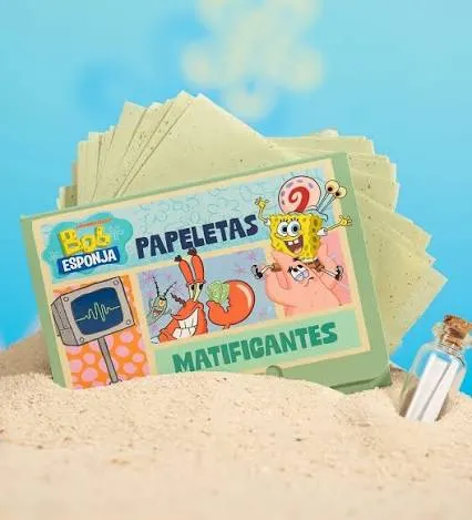 Papeletas matificantes bob esponja